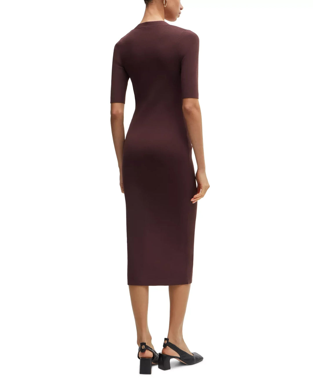 BOSS Women's V-Neck Knitted Dress MSRP $398