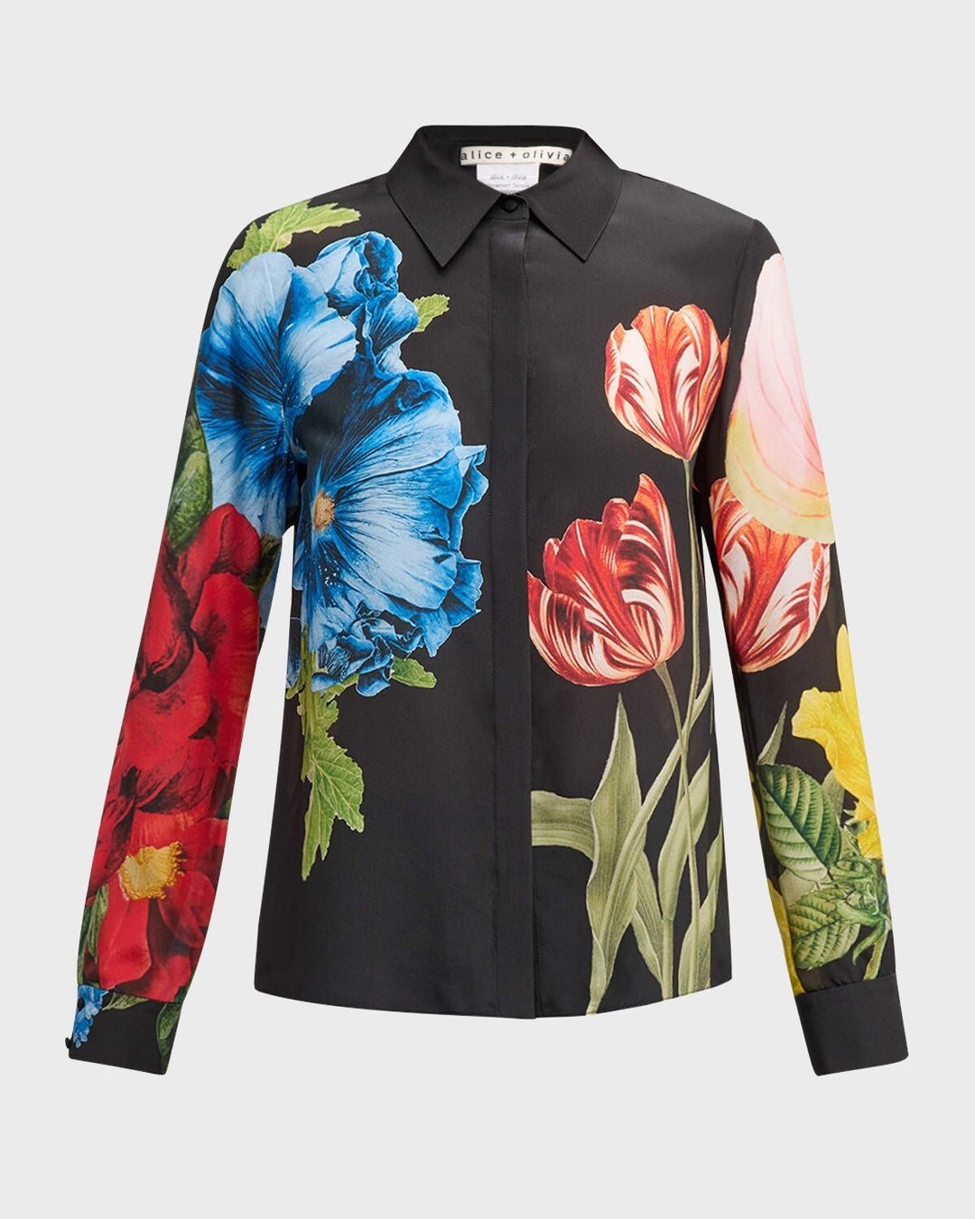 Alice + Olivia WILLA PLACKET TOP MSRP $350