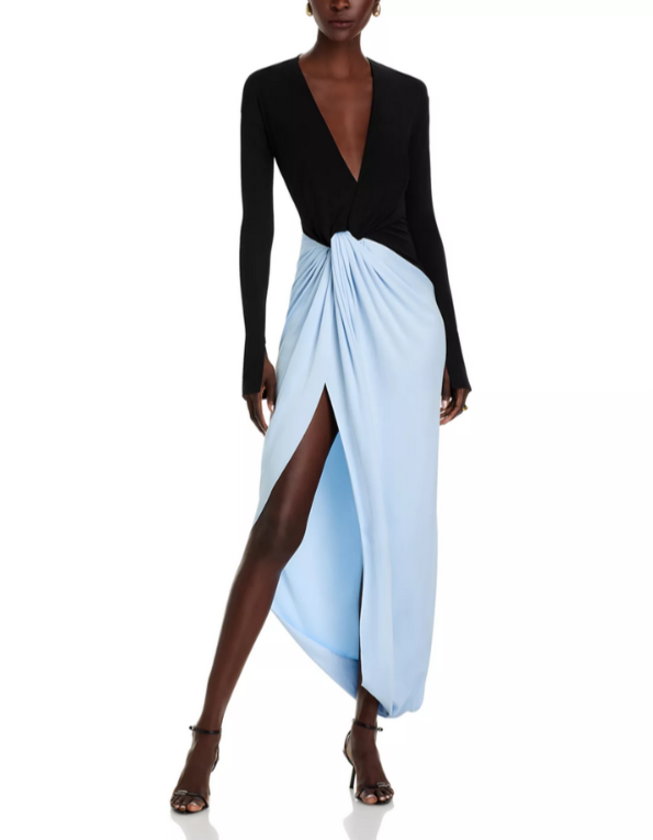 Victoria Beckham Long Sleeve Jersey Gown MSRP $1850 Size 10 # 1B 2711 New