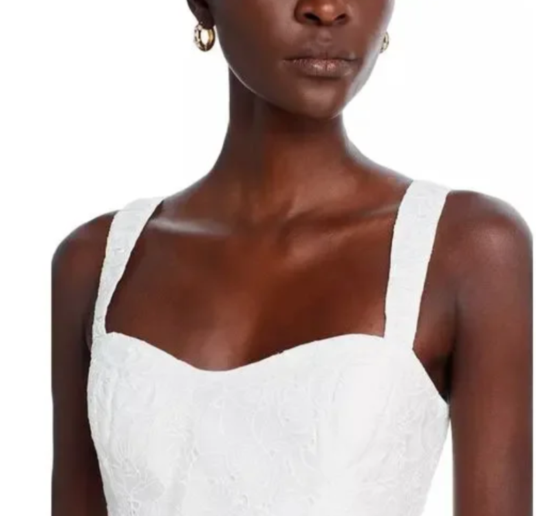 FRENCH CONNECTION Sleeveless Lace Midi Dress MSRP $198