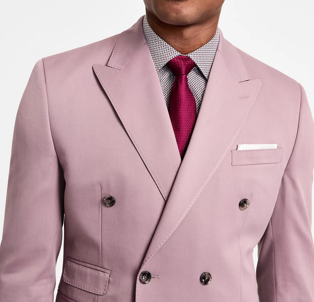 Tayion Collection Men's Classic Fit Double-Breasted Suit Jacket MSRP $360