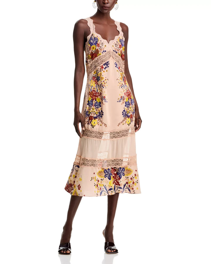 FARM Rio Floral Lace Slip Dress MSRP $260