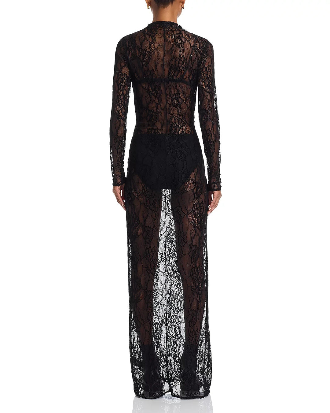Good American Long Sleeve Lace Gown MSRP $189