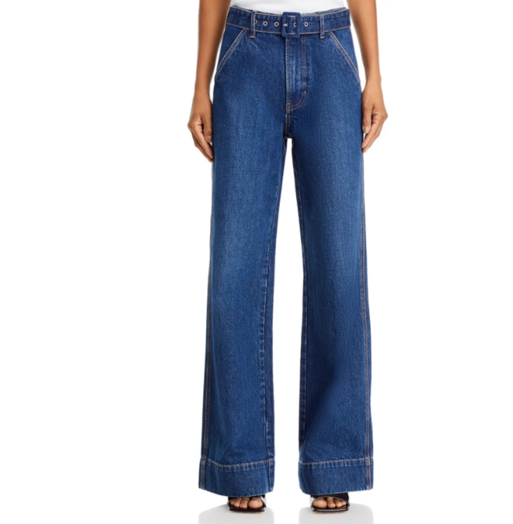 Veronica Beard Taylor High Rise Wide Leg Jeans MSRP $328