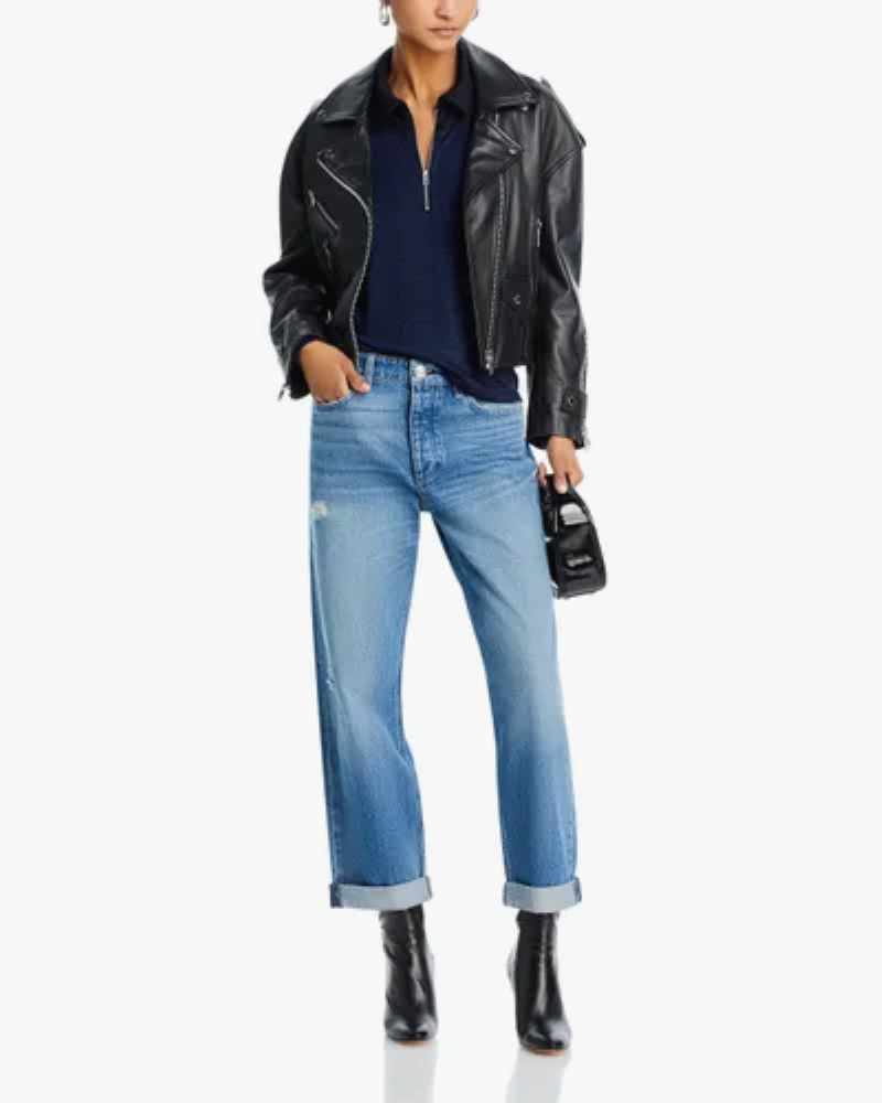 rag & bone Dre Low-Rise Cuffed Baggy Jeans MSRP $275