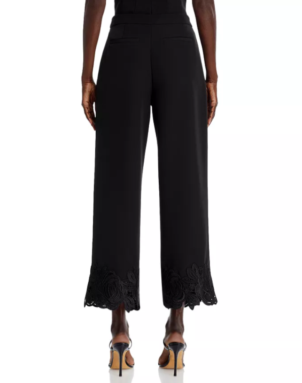 BCBGMAXAZRIA Lace Trim Pants MSRP $208