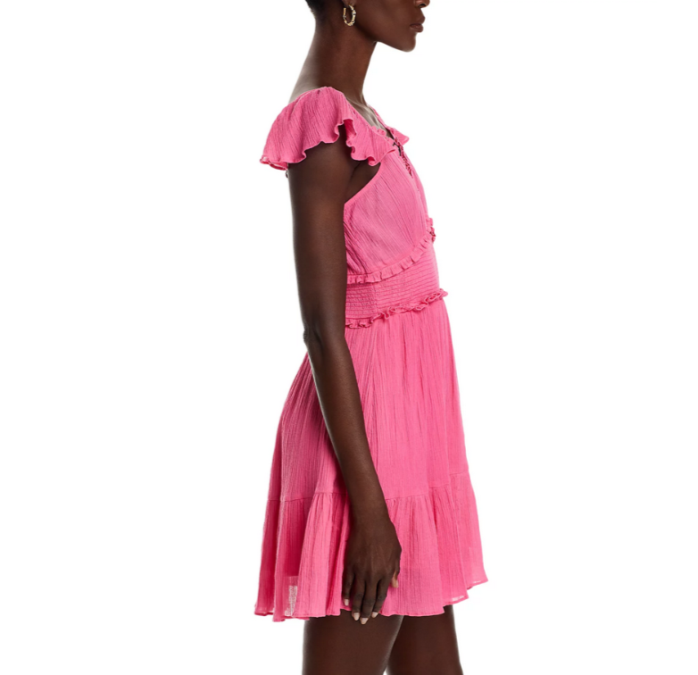 LoveShackFancy Ivella Flutter Sleeve Dress MSRP $275