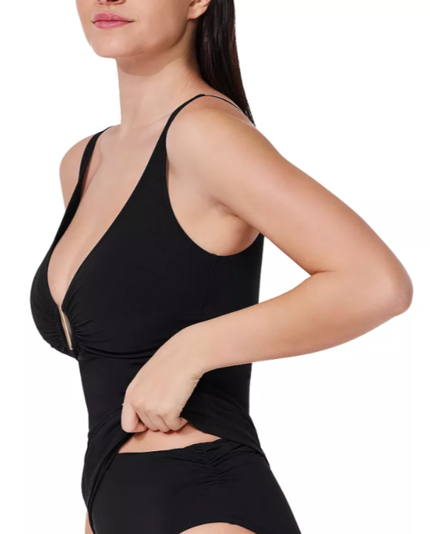 Profile by Gottex Beyond Time D-Cup V Neck Tankini Top MSRP $98