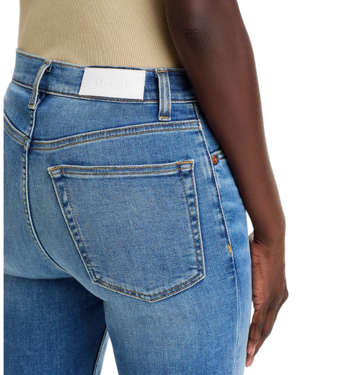 RE/DONE 70s High Rise Cropped Bootcut Jeans MSRP $295