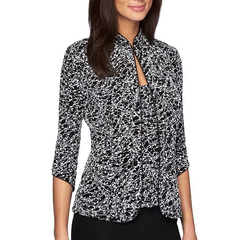 Plus Womens Metallic Printed Twinset MSRP$ 169