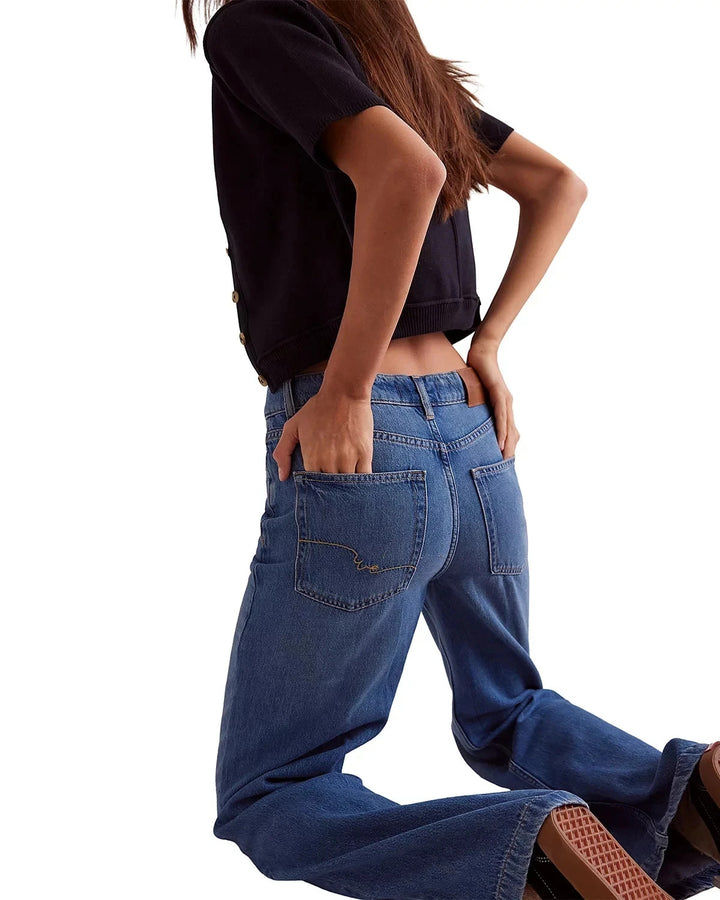 Free People Stride Low Slung Wide Leg Jeans MSRP $128