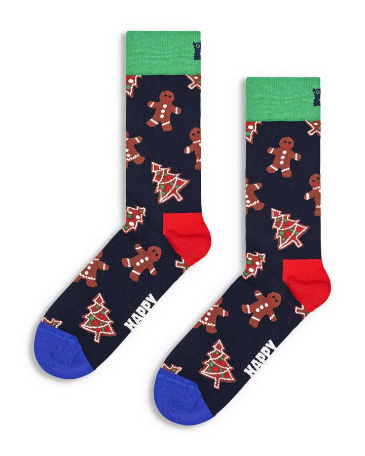 Happy Socks Holiday Gingerbread Cookies Crew Socks Gift Set, Pack of 1 MSRP $16