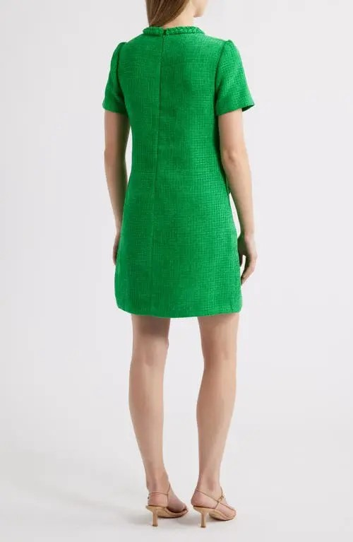 Eliza J Women's Braided Trim Boucle Shift Dress MSRP $158