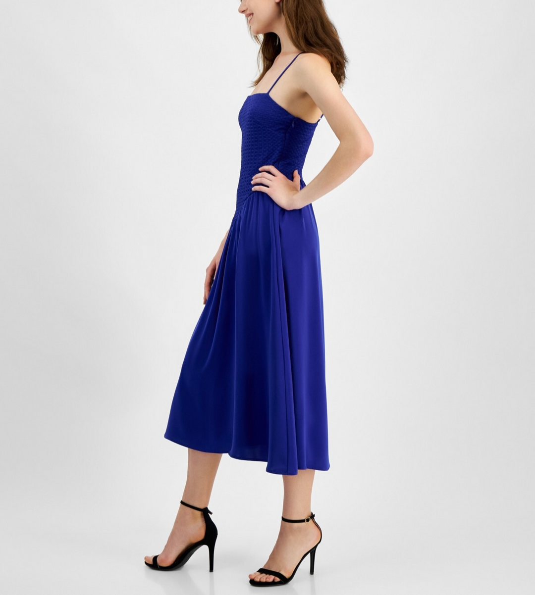 RACHEL Rachel Roy Dona Mixed Media A-Line Dress MSRP $159