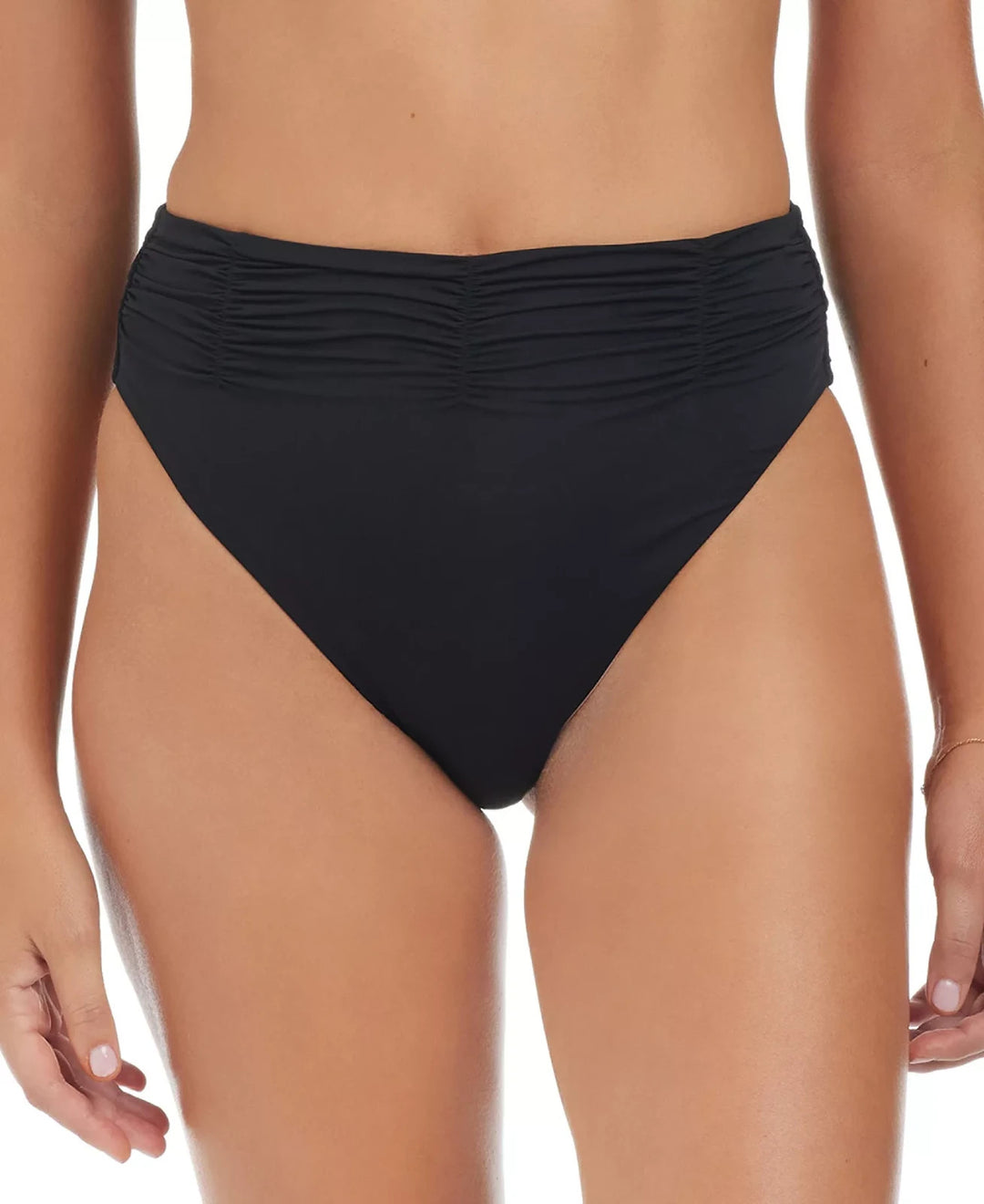 Sanctuary Beach Goddess Excess Shirred-Waist Bikini Bottoms MSRP $55
