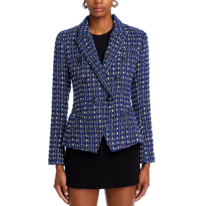 L'AGENCE Marie Tweed Blazer MSRP $675