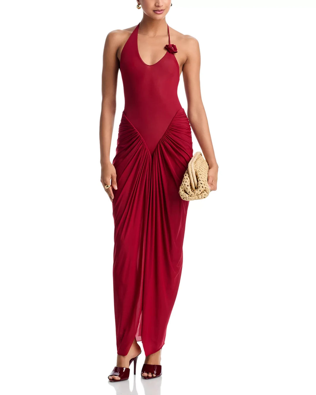 Maygel Coronel Vestalia Halter Dress MSRP $510