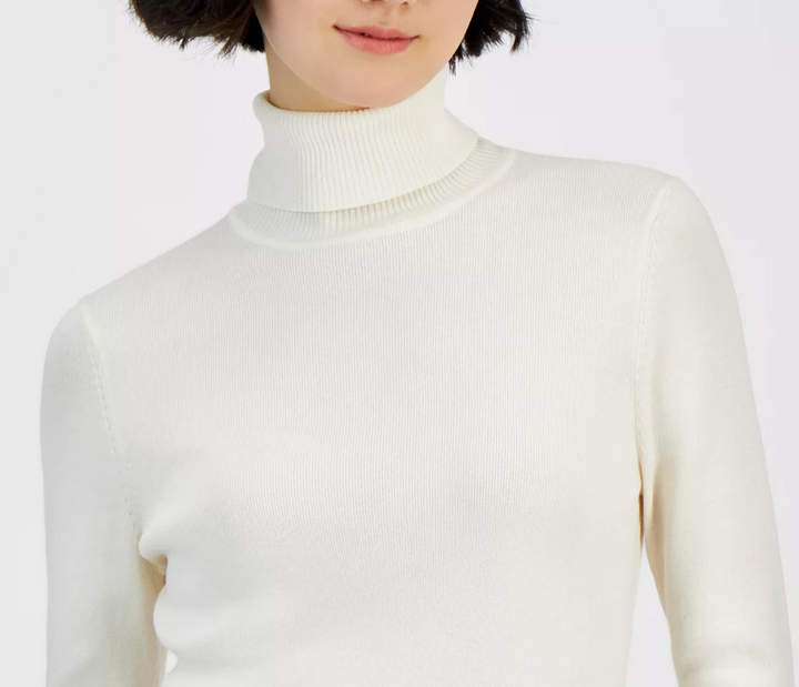 Anne Klein Women's Turtleneck Long-Sleeve Sweater MSRP $89