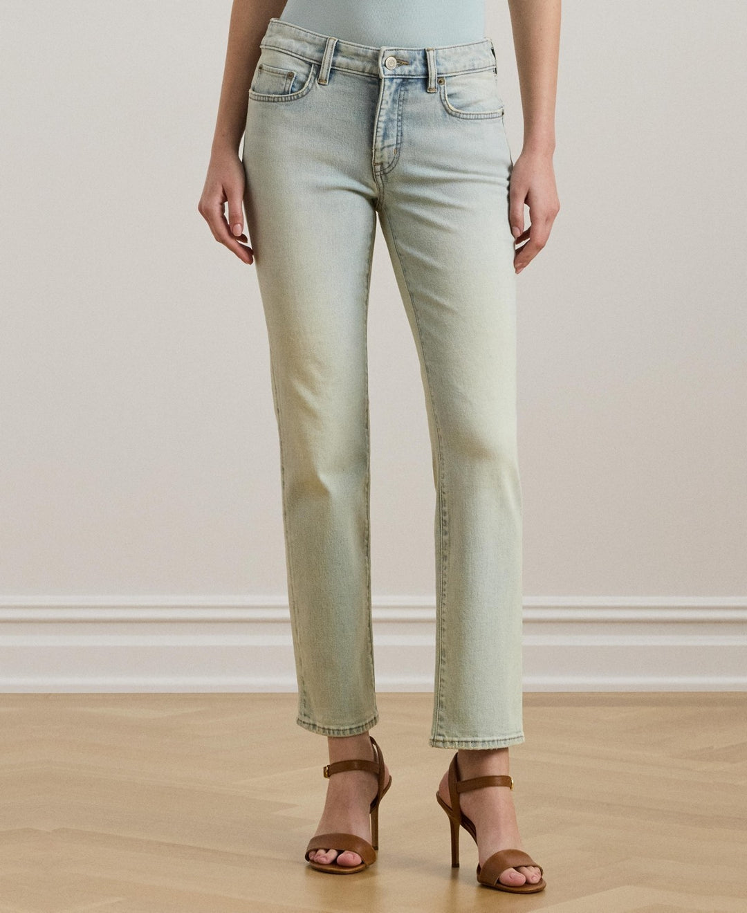 Lauren Ralph Lauren Women's Mid-Rise Straight Ankle Jeans
