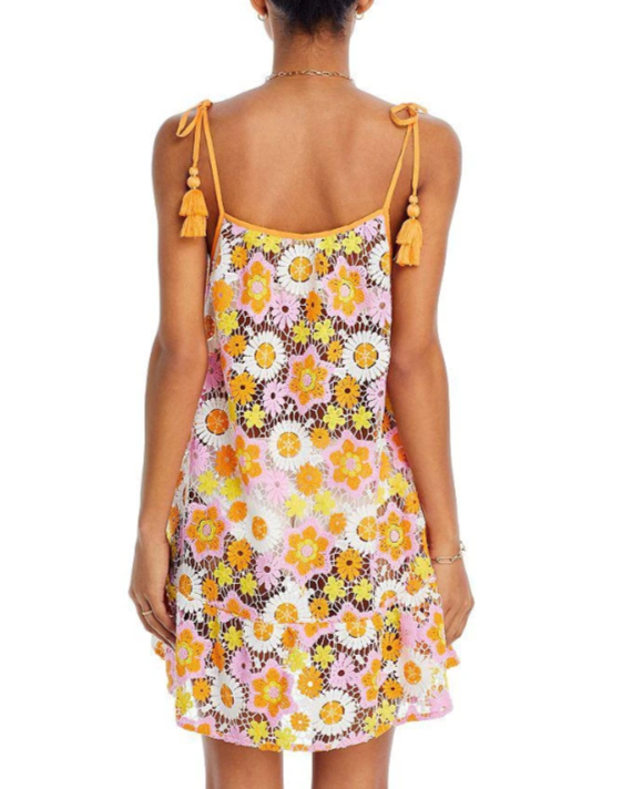 Ramy Brook Imani Crochet Dress Swim Cover-Up MSRP $275