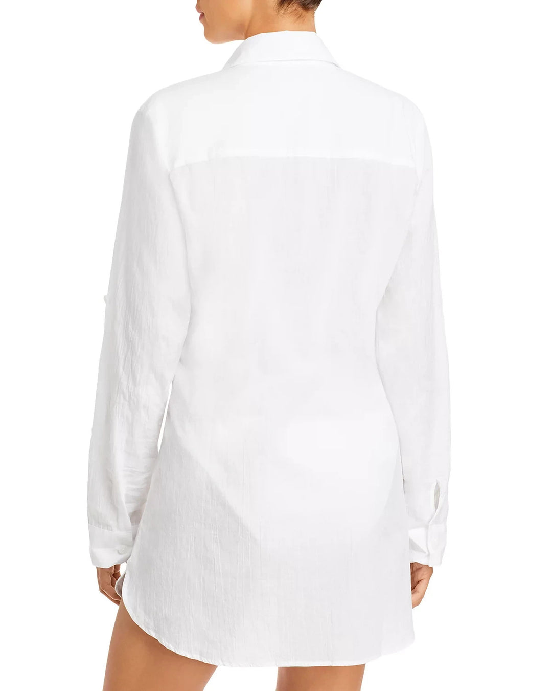 Tommy Bahama Crinkle Boyfriend Shirt Swim Cover-Up MSRP $78