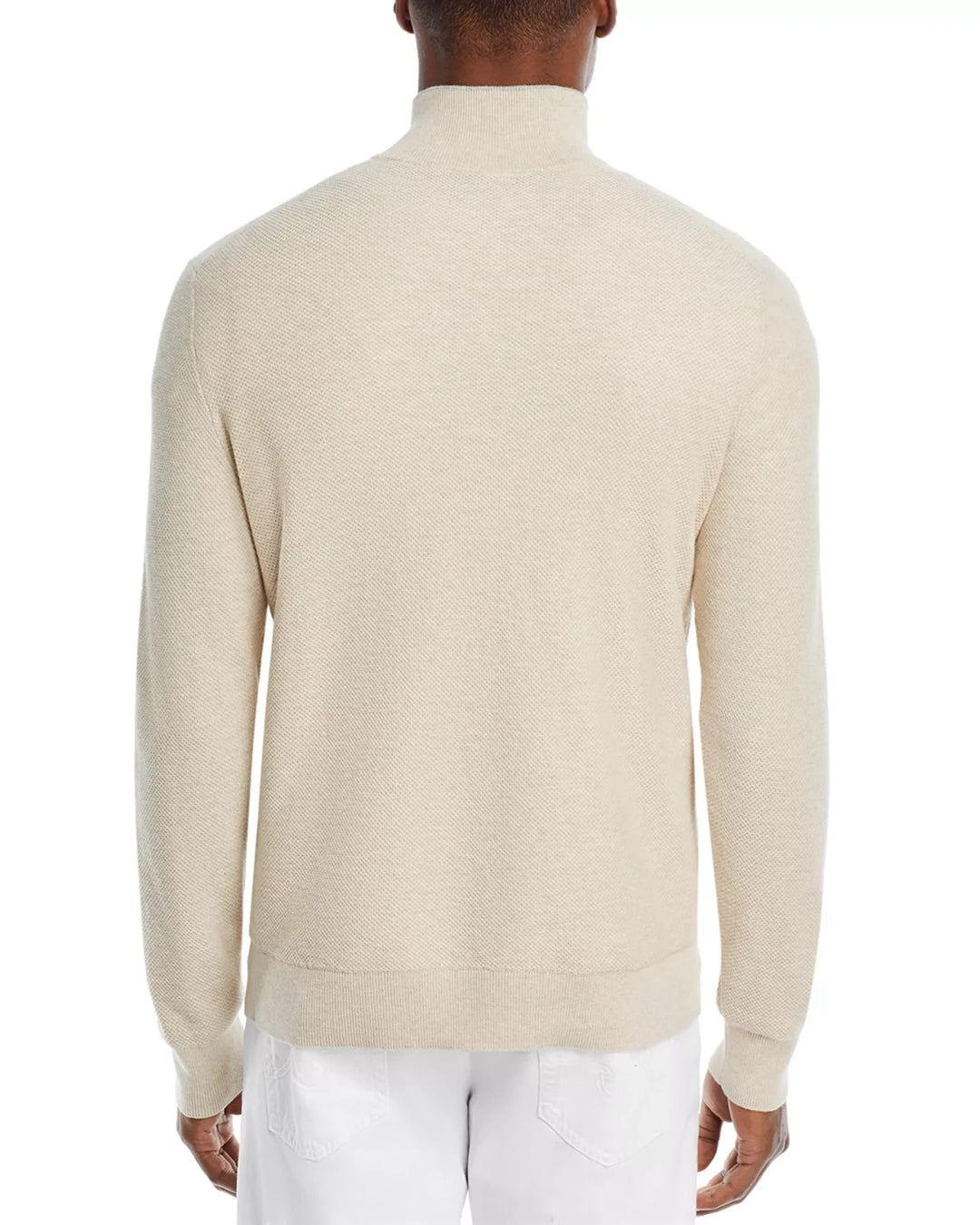 The Men's Store at Bloomingdale's Birdseye Knit Quarter Zip Sweater MSRP $118