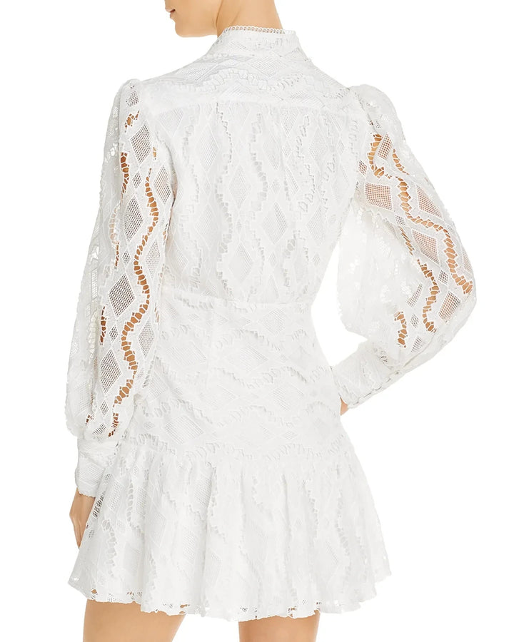 Bardot Remy Lace Long Sleeve Mini Dress MSRP $139
