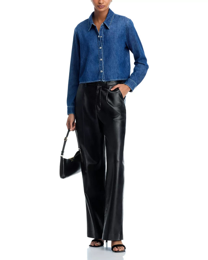 L'AGENCE Annette Denim Chambray Shirt MSRP $355