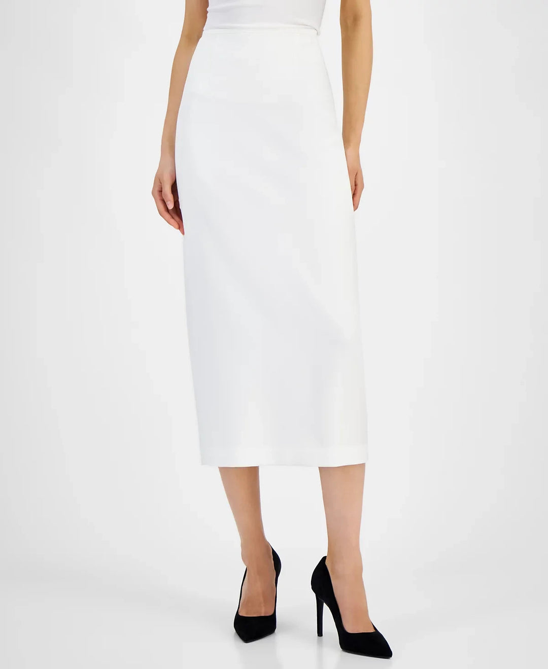 Kasper Stretch Crepe Column Midi Skirt MSRP $69
