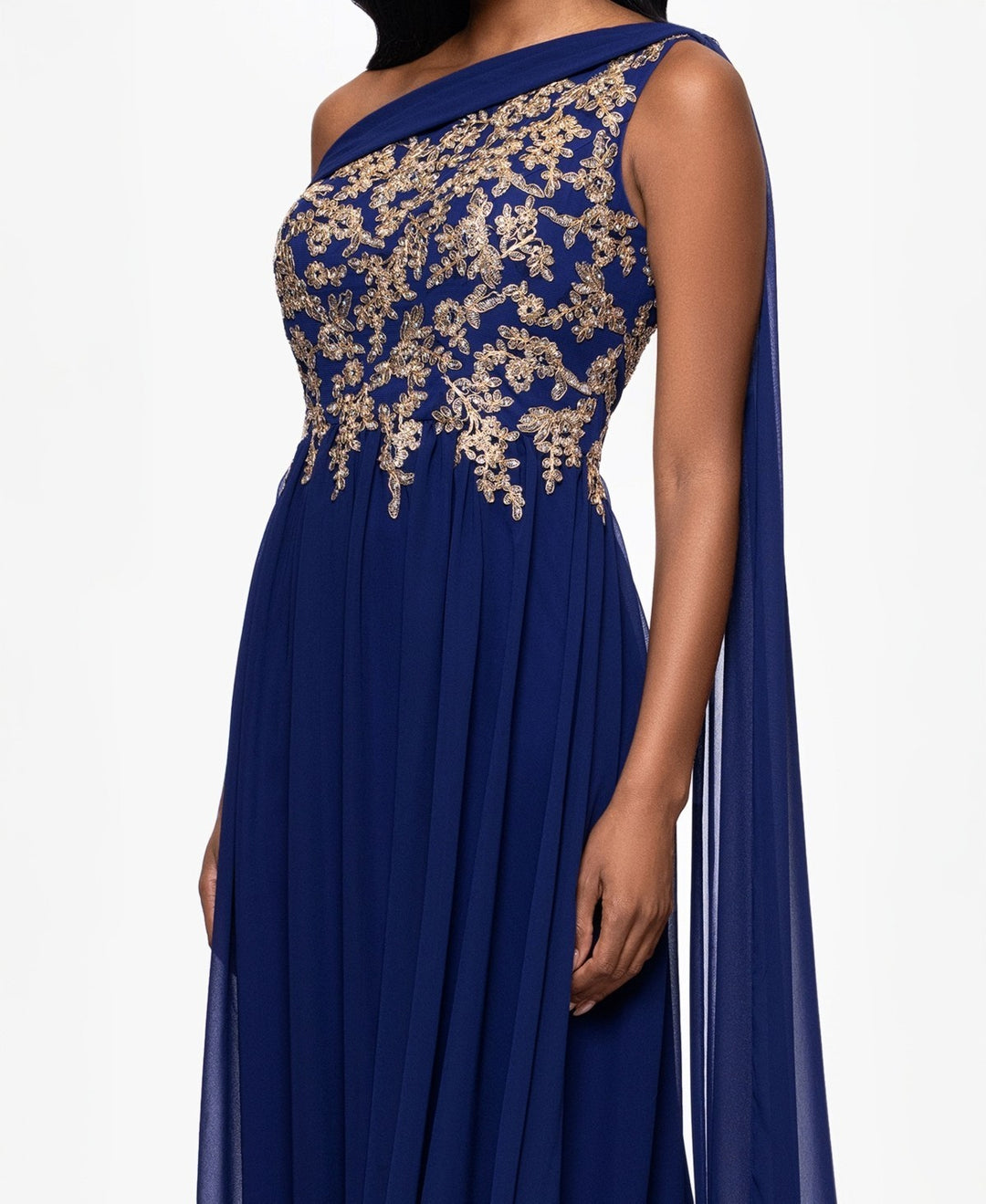 Betsy & Adam Women's Embroidered Off-The-Shoulder Dress MSRP $299