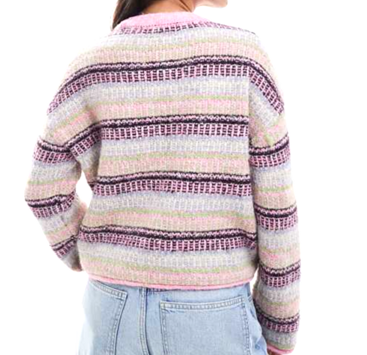 Vero Moda Striped Volume Sleeve Sweater MSRP $62