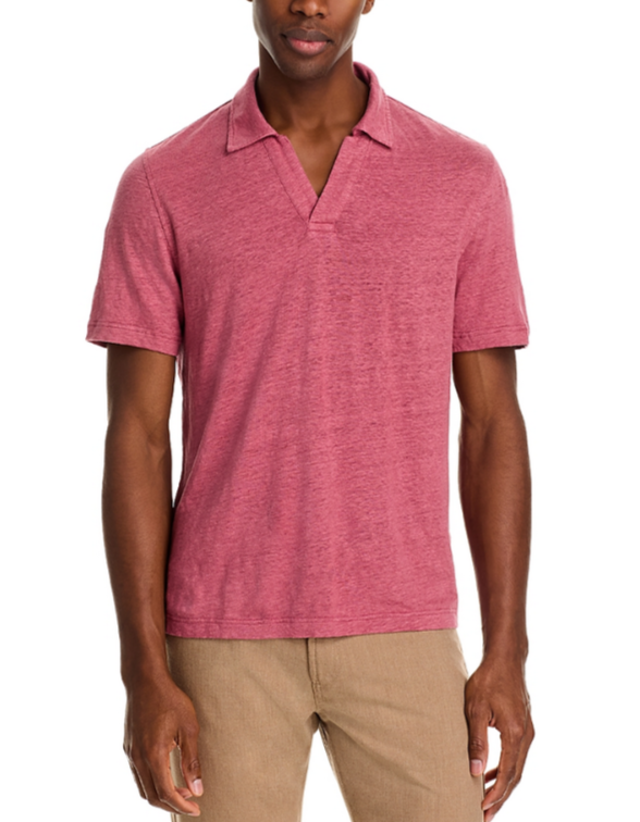 The Men Store Johnny Collar Linen Polo MSRP $98