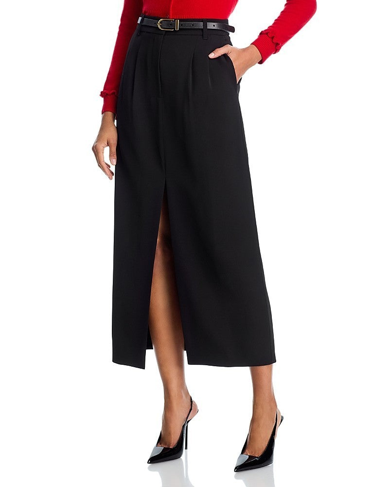 French Connection Harry Front Slit MIDI Skirt MSRP $128