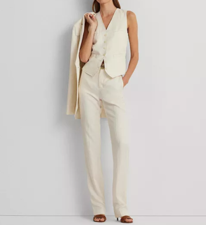 Lauren Ralph Lauren Linen-Blend Twill Pants MSRP $165