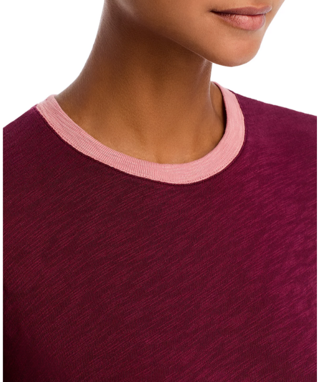 ATM Slub Jersey Schoolboy Crewneck Ringer Tee MSRP $90