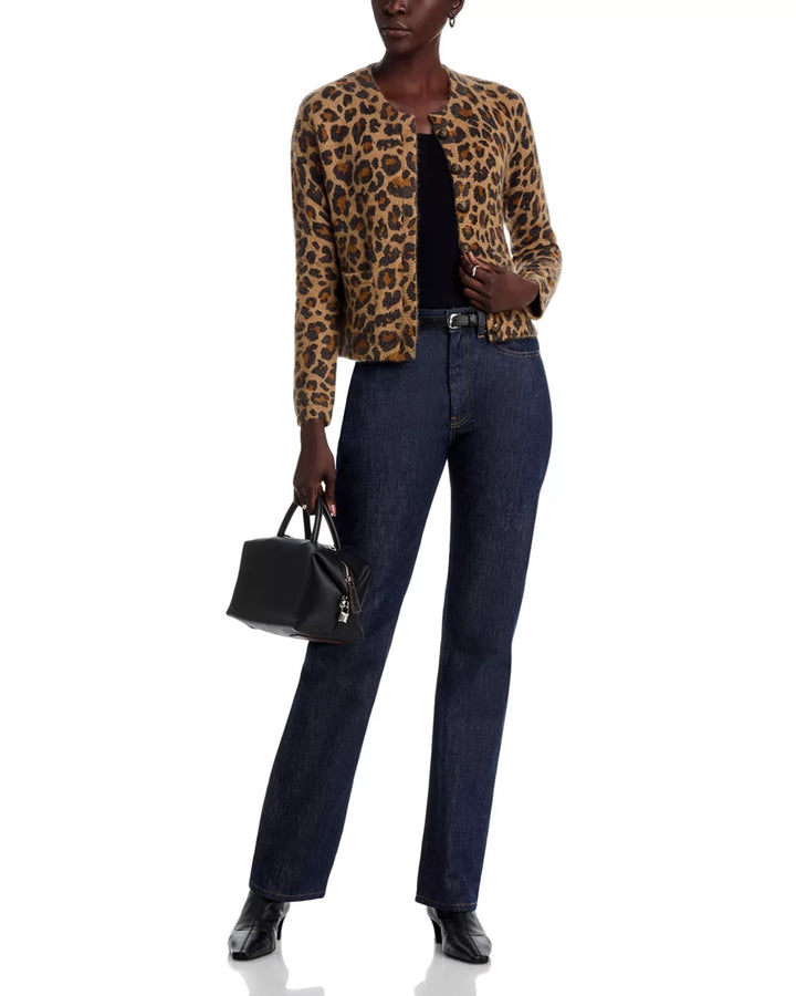 Kobi Halperin Donovan Leopard Print Cardigan MSRP $398