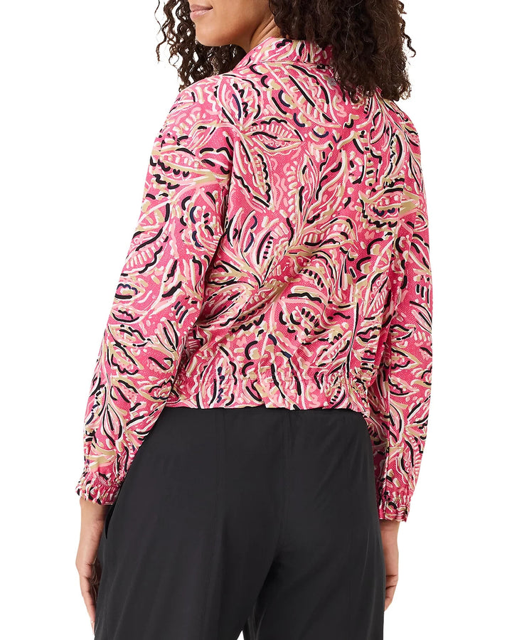 NIC+ZOE Tech Stretch Shadow Floral Jacket MSRP $188