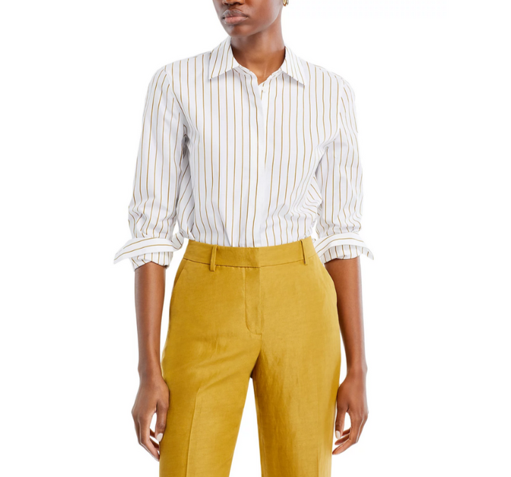 Lafayette 148 New York Hayward Shirt MSRP $598