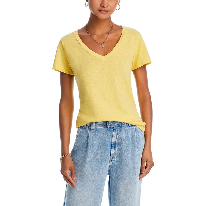 Velvet by Graham & Spencer Lilith Short Sleeved V Neck Tee MSRP $83