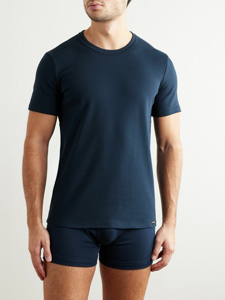 Tom Ford Cotton Blend Crewneck Tee MSRP $130