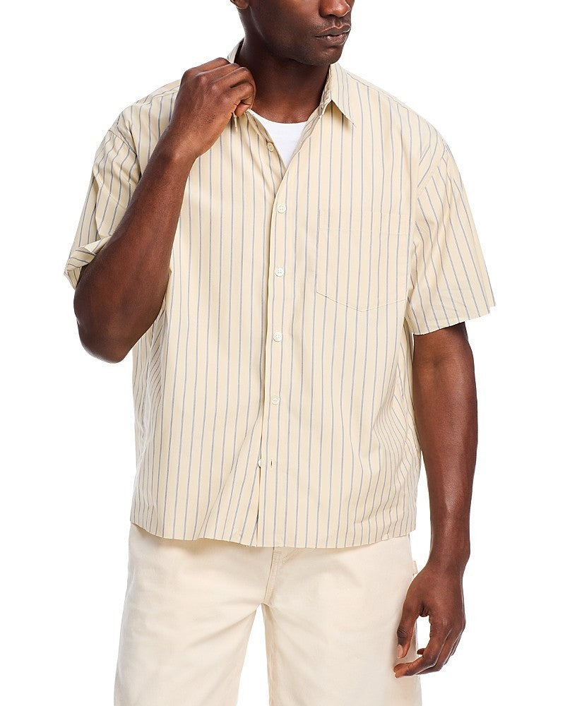 John Elliott Printed Poplin Short Sleeve Shirt MSRP $348