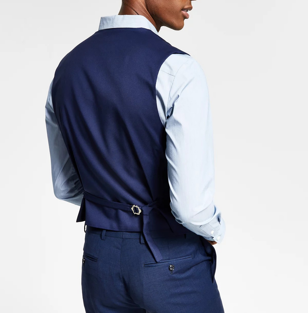Tommy Hilfiger Men's Modern-Fit Wool TH-Flex Stretch Suit Vest MSRP $125