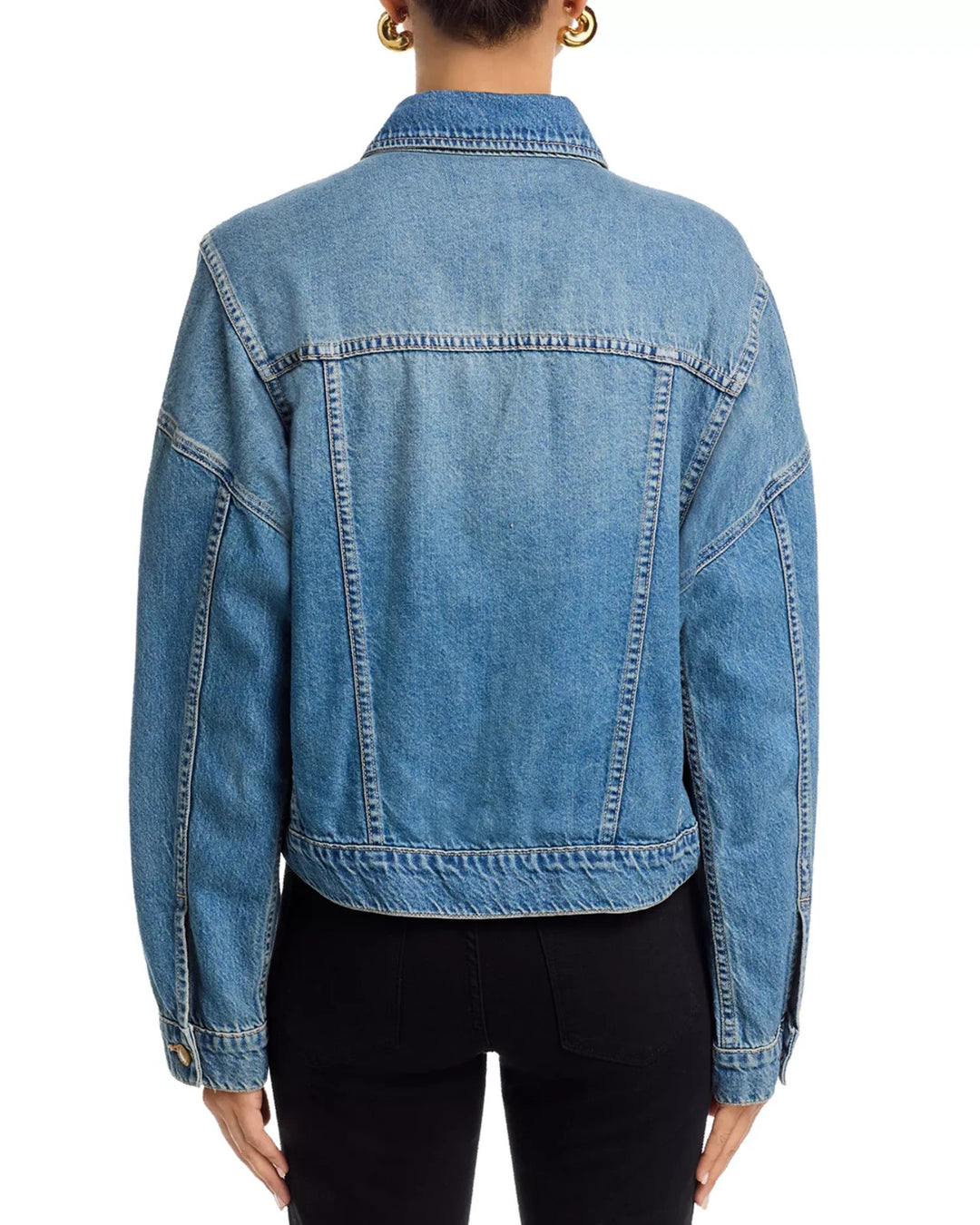 L'Agence Vianney Crop Denim Jacket MSRP $450