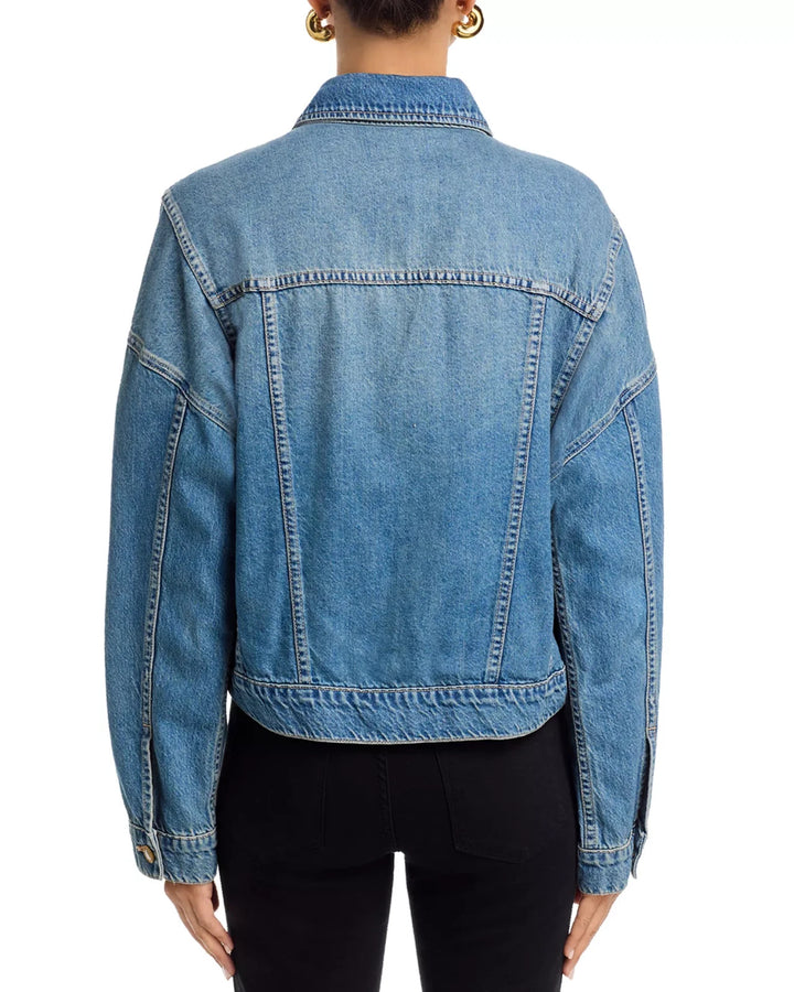 L'Agence Vianney Crop Denim Jacket MSRP $450