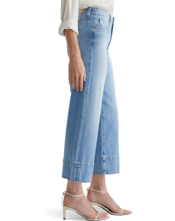 Ag Saige Mid Rise Wide Leg Crop Jeans MSRP $225