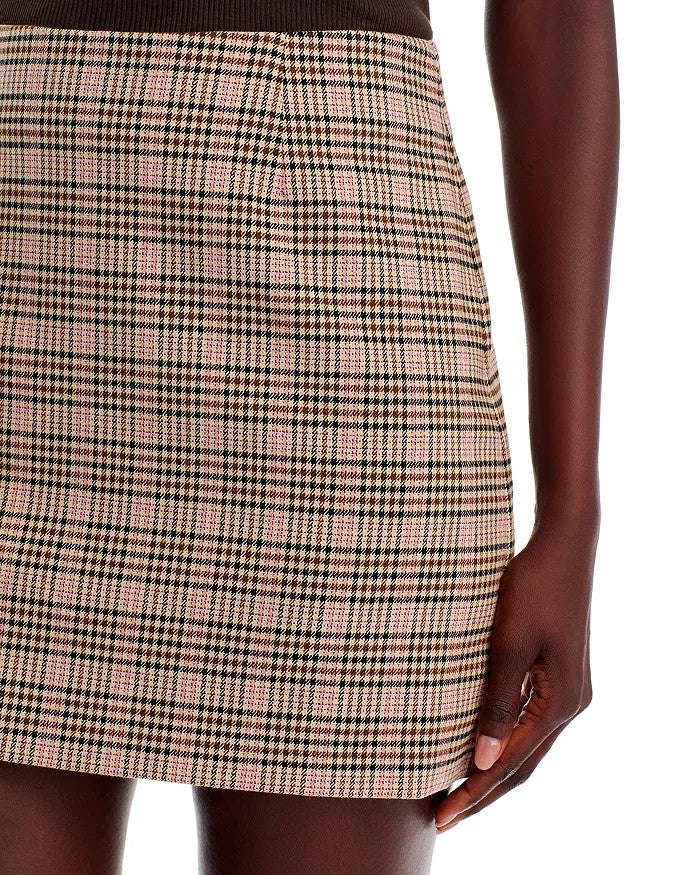 FRENCH CONNECTION Gina Check Mini Skirt MSRP $98