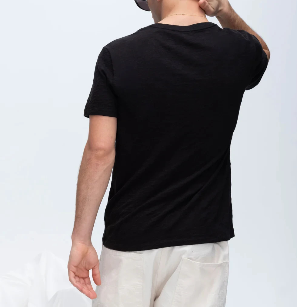 ATM Men's Slub Jersey V-Neck Tee MSRP $85
