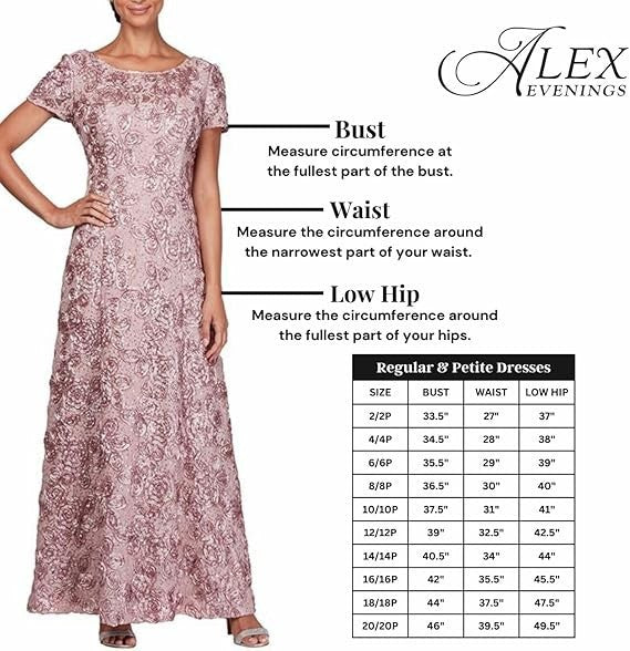 Alex Evenings Lace Jacket & Lace-Top Gown MSRP $229