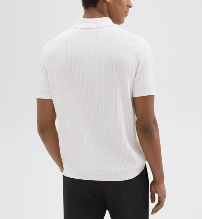 Theory Short Sleeve Cable Polo MSRP $185