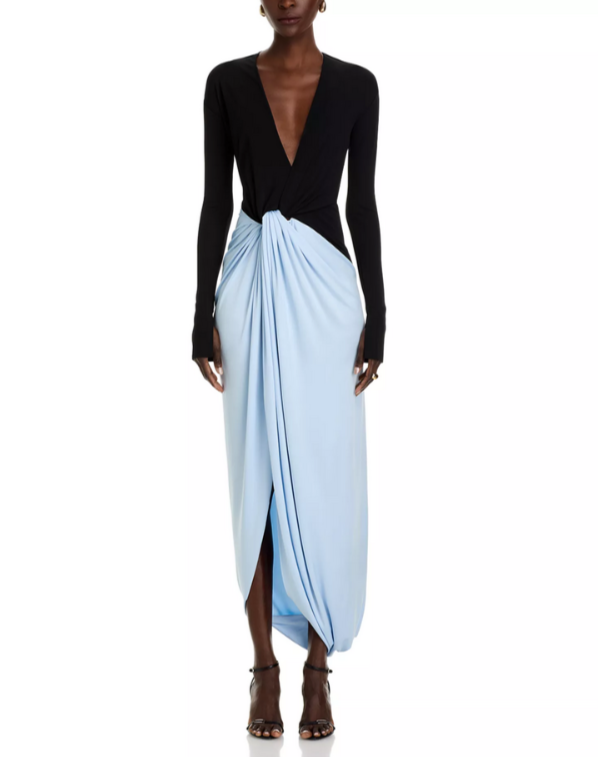 Victoria Beckham Long Sleeve Jersey Gown MSRP $1850 Size 10 # 1B 2711 New